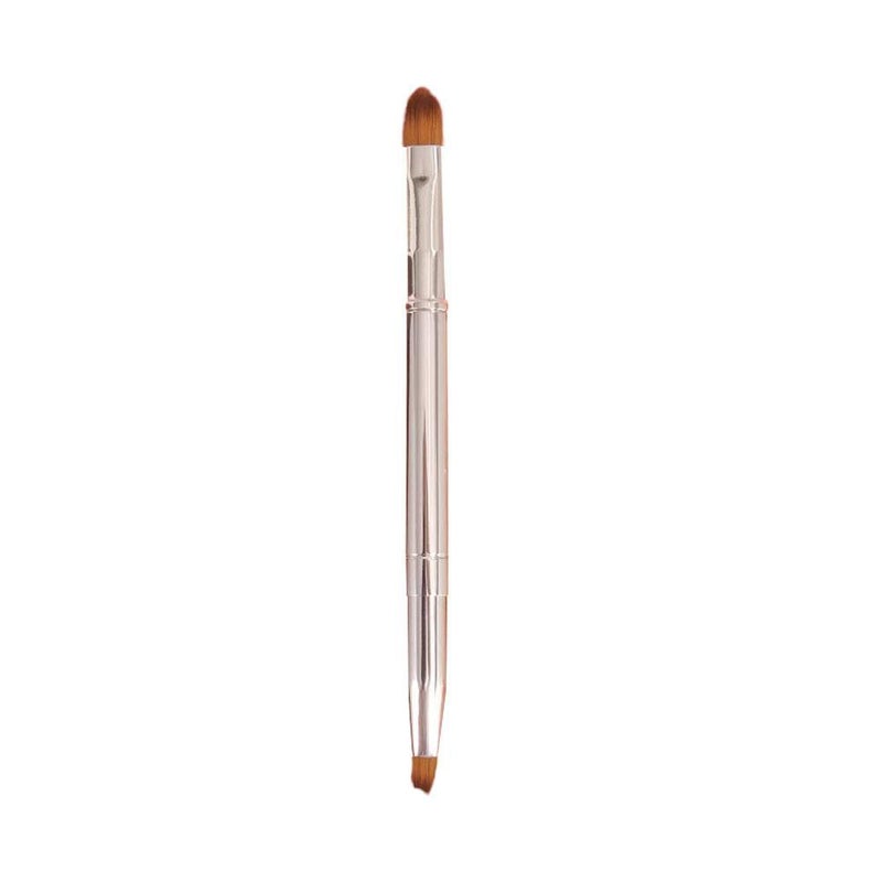 Retractable lip brush, portable lipstick brush, professional makeup artist brush, high-end makeup brush with lid, lip mask brush